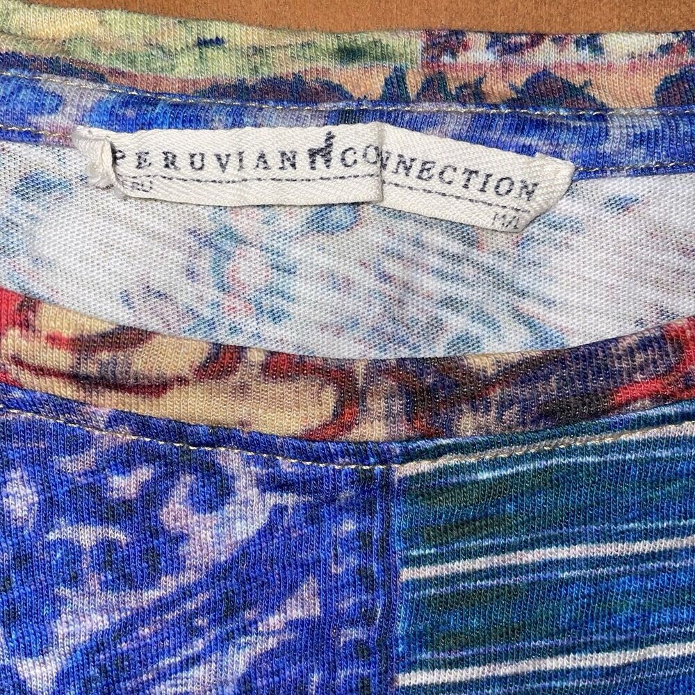 Peruvian Connection M/L Colorful Patchwork Cotton… - image 6